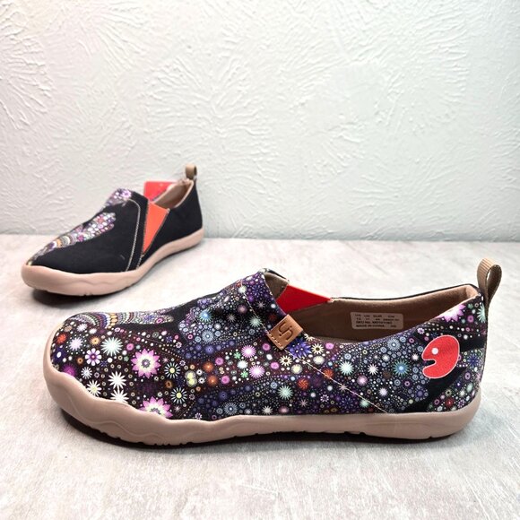 UIN Pray For Goodness Canvas Loafer 12 Multicolor Slip On Comfort Travel Shoes - Picture 2 of 13
